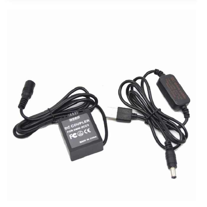 Adaptor AC, cu USB, DMW-AC8, coupler DMW-DCC3, compatibil Panasonic